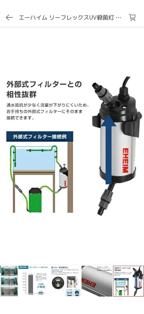 エーハイム リーフレックスUV殺菌灯 350