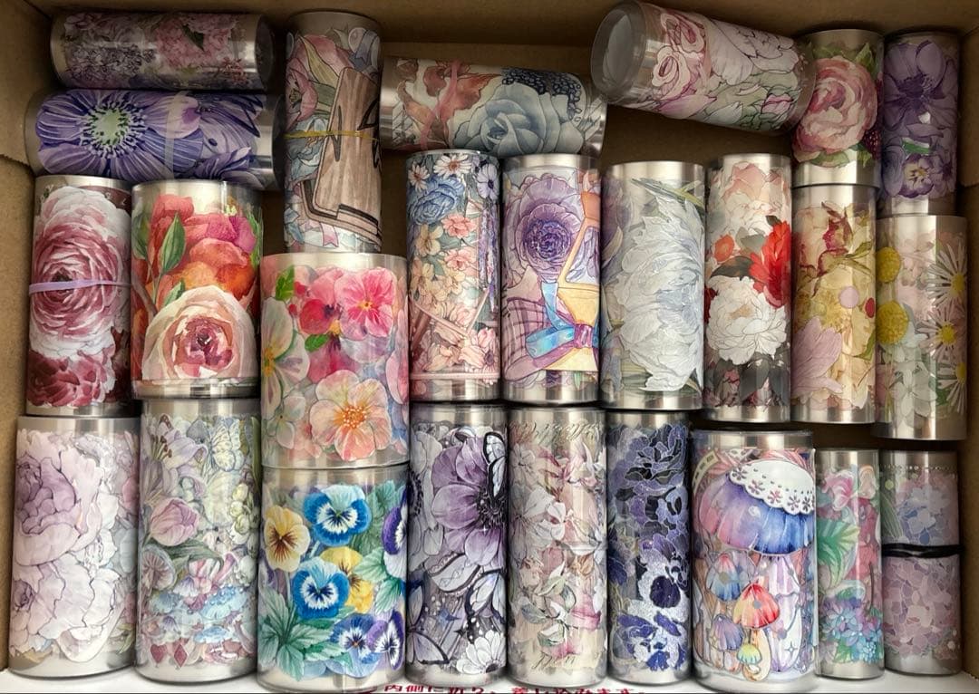 海外マステ　花　巻売り　まとめて　C