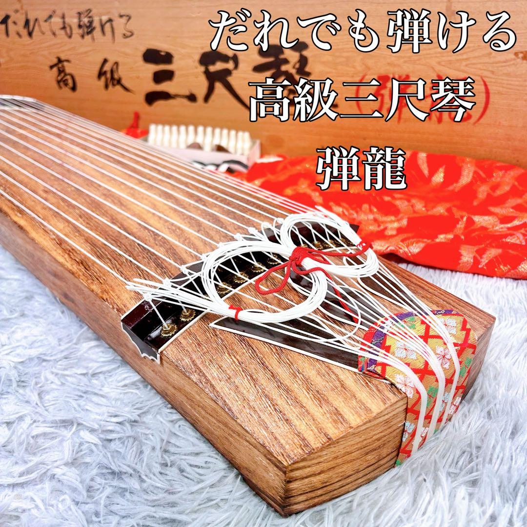 【希少】だれでも弾ける 高級三尺琴 弾龍　短琴　和楽器