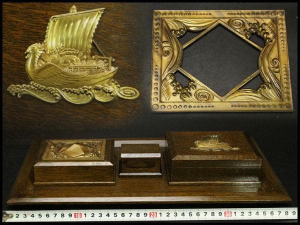 アンティーク 寶舟 卓上 煙草具 揃い 未使用 高島屋(P120)