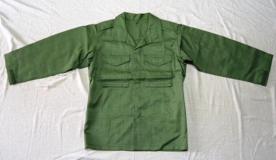 想定：ＯＤ戦闘服３型（３Ａ、リップストップ服地）