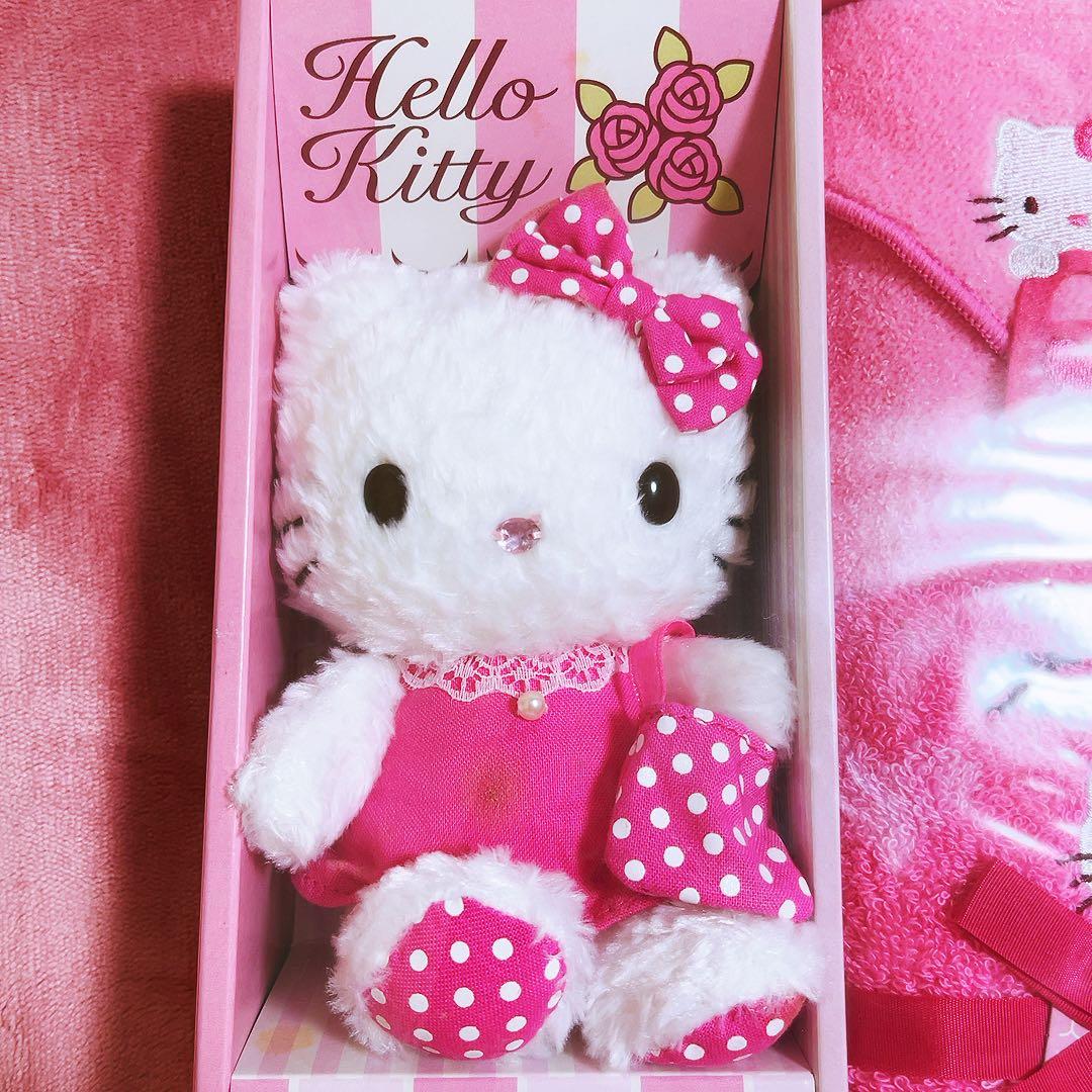 希少レア　ハローキティ　ぬいぐるみ　タオルセット　2006 サンリオ　平成レトロ