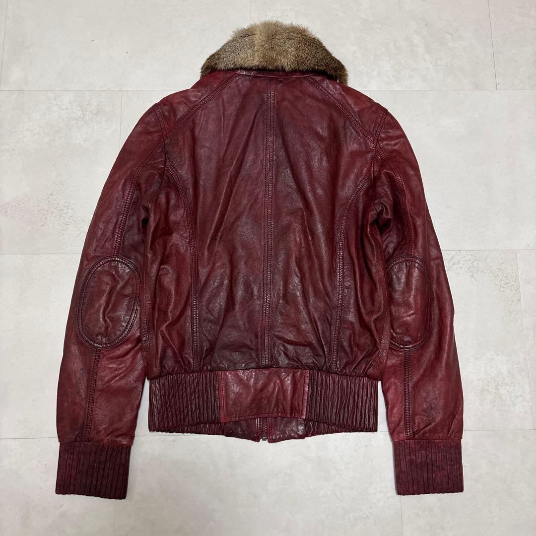 本日限定値下げ！US製 本革 リアルファー レザージャケット ギャル男 お兄系