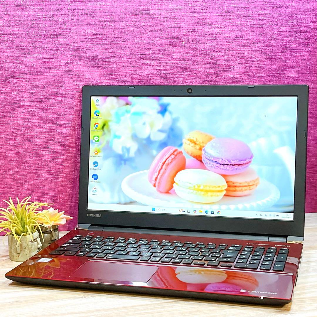 【美品】第8世代i3✨すぐ使える薄型ノートパソコン✨人気の赤✨フルHD✨カメラ付