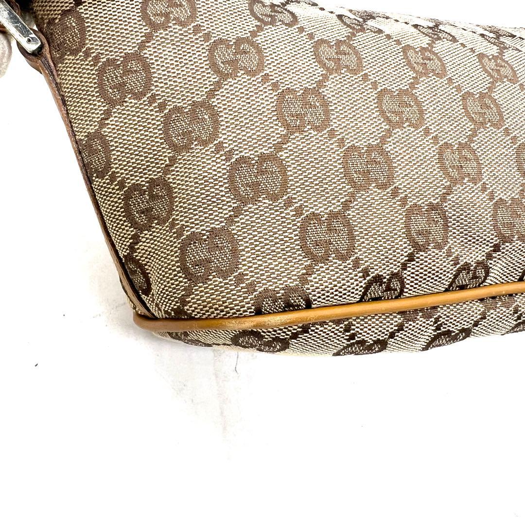 【極美品】グッチ GG ハンドバッグ アクセサリーポーチ キャンバス レザー