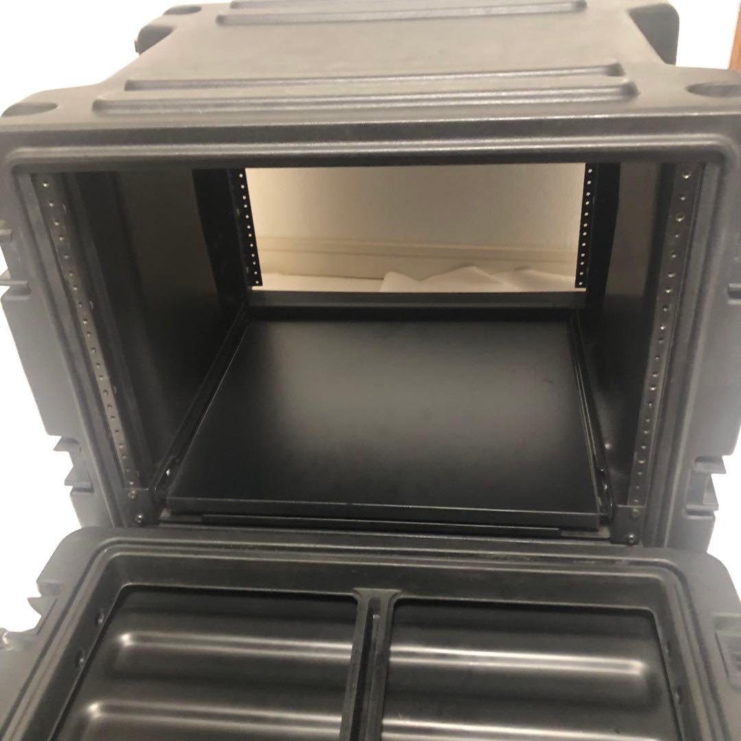 送料込★良品★SKB 8U ラックケース ラックキャリー ローリングラック 鍵付
