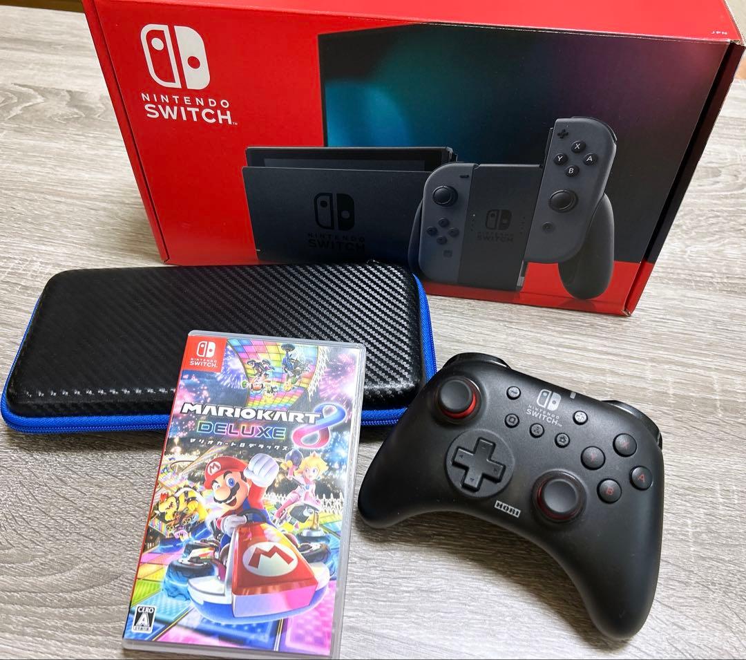 【すぐに遊べる】Switch本体、ソフト、コントローラー、ケースのセット
