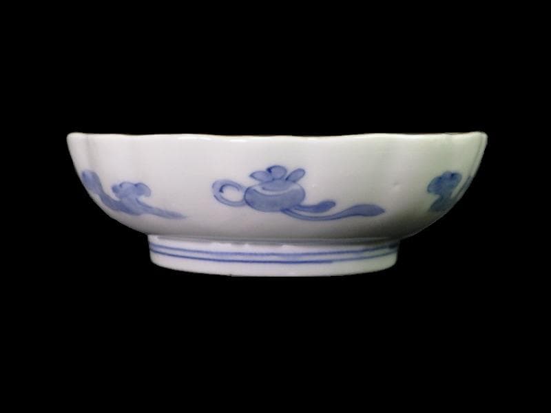 古伊万里　金襴手　松竹に牡丹の図　膾皿 ２客　E939AS-CQr