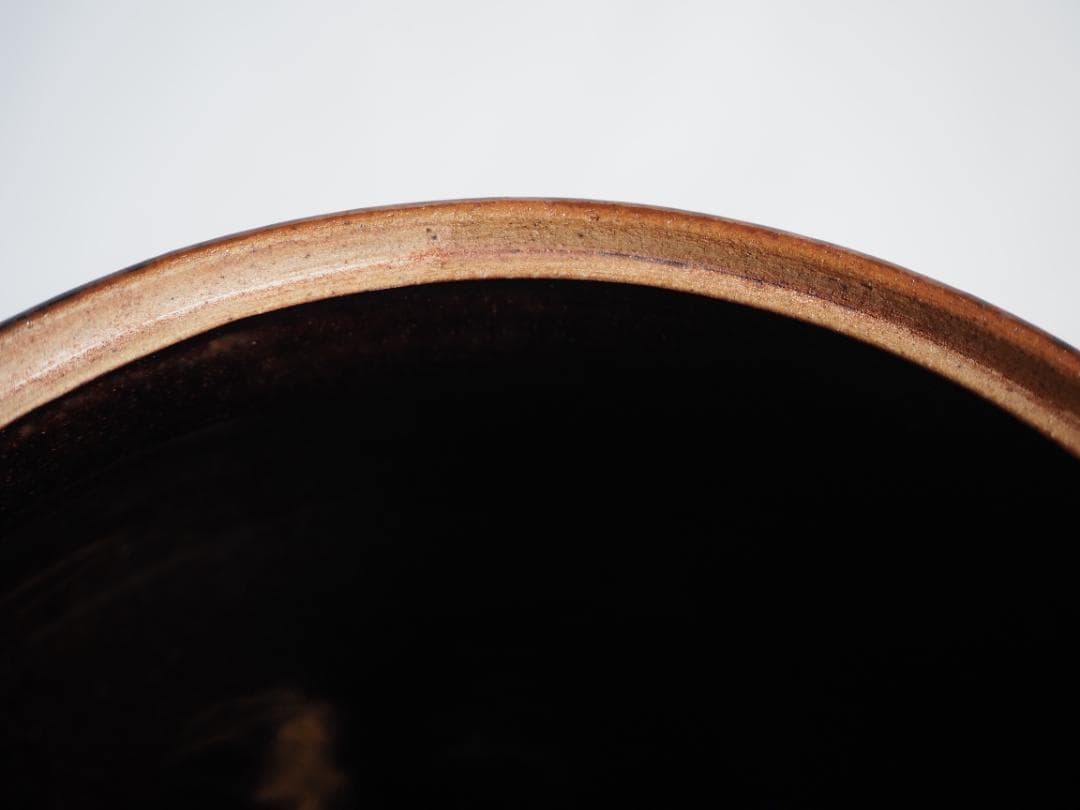 裏千家14世淡々斎宗室御書付『膳所焼笹耳水指』陽炎園岩崎健三造（共箱）