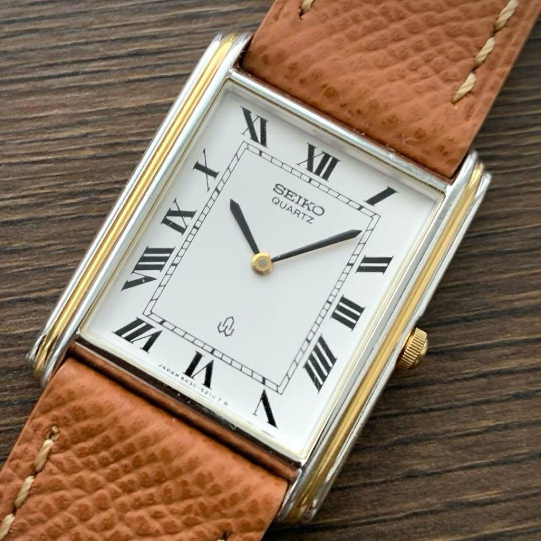 Vintage seiko tank セイコー　タンク　腕時計　メンズ　シャリオ