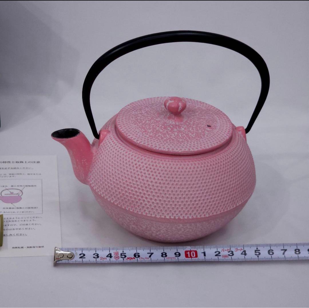 OIGEN 南部鉄器 急須 まろみアラレ 白ピンク カラー急須