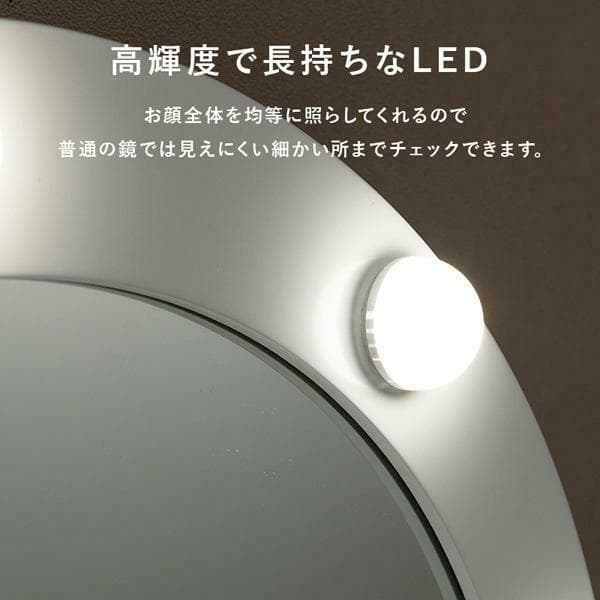 フォロー割【新品】女優ライト付　ドレッサー＆スツールセット　LEDライト