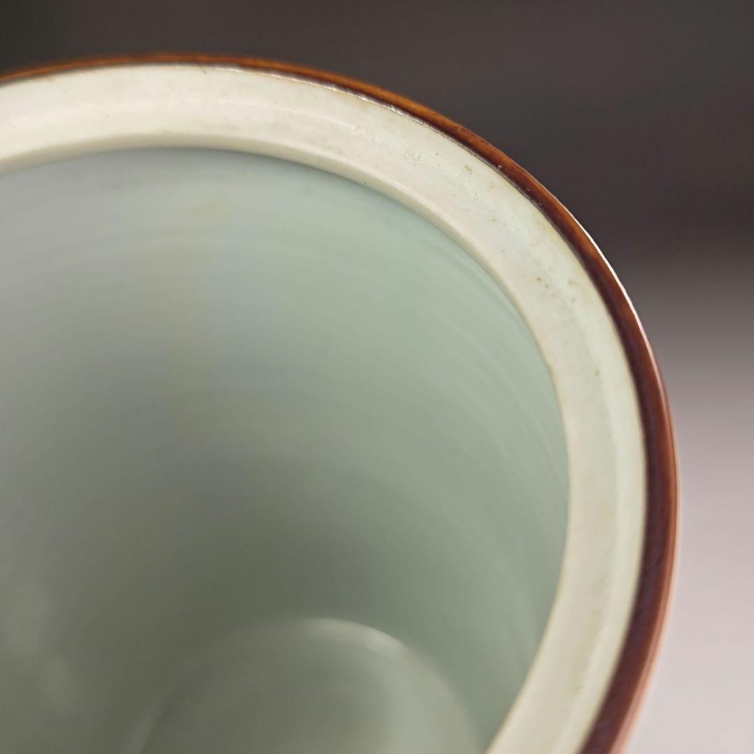 ウ293 水指『平安　龍岳造』『染付松竹梅　中置　水指　共箱』茶道具