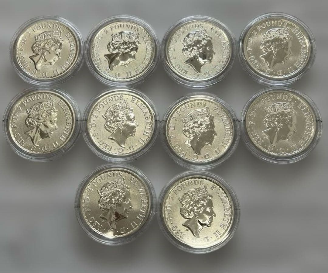 2020年「ブリタニア」純銀1オンス銀貨　10枚セット