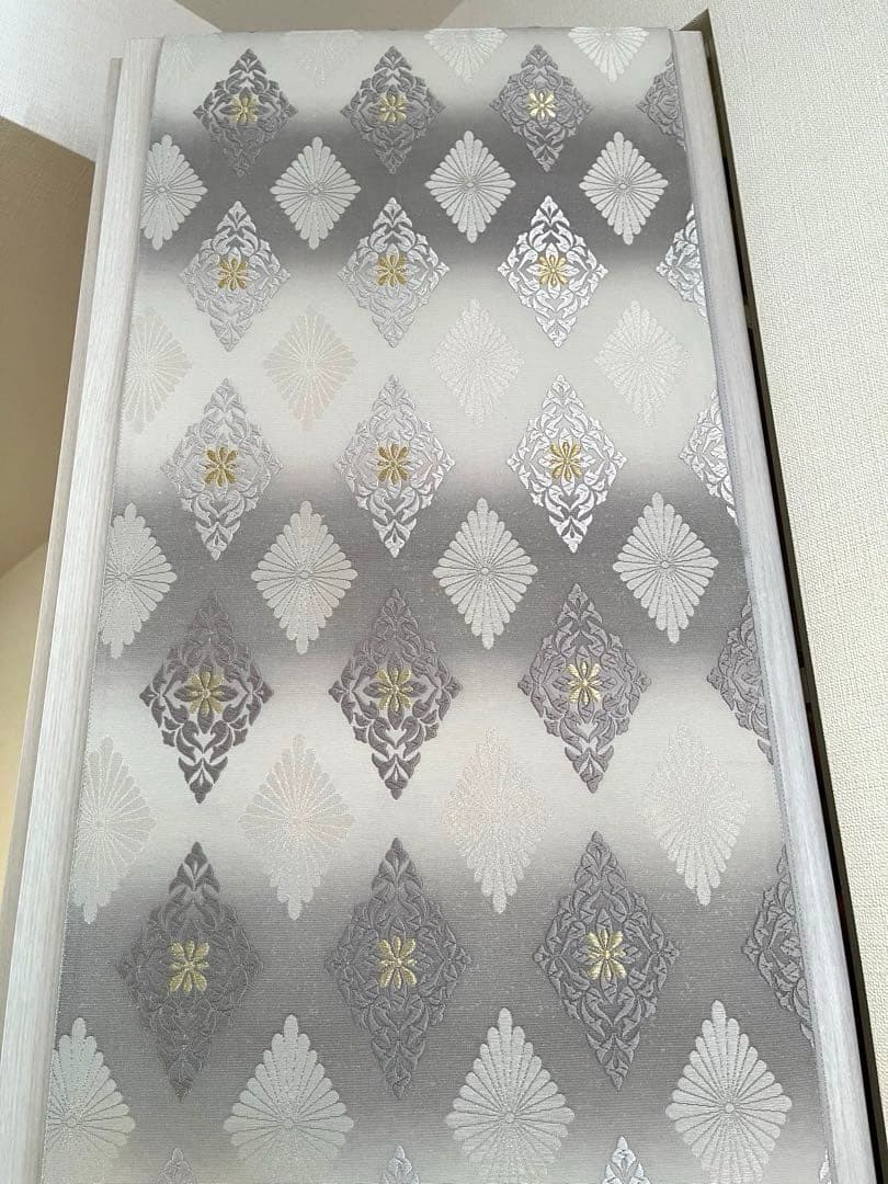 袋帯 グレー系 金銀糸 刺繍 正絹 卒業式 入学式 お宮参り 七五三
