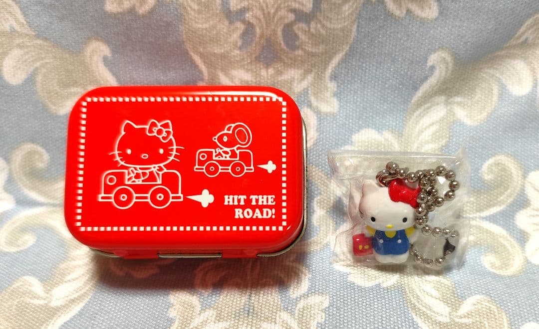 ハローキティ　 トランク型キーホルダー　コレクターズマスコット　ミニ缶