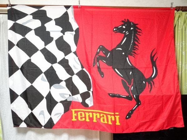 美品 90年代 ビンテージ フェラーリ ガレージフラッグ バナー 旧車 当時物