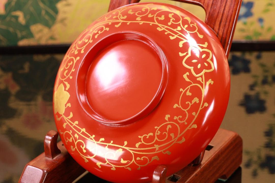 BJ121　時代輪島塗　四君子図蒔絵　吸物椀　二客　木製　茶道具 懐石 会席