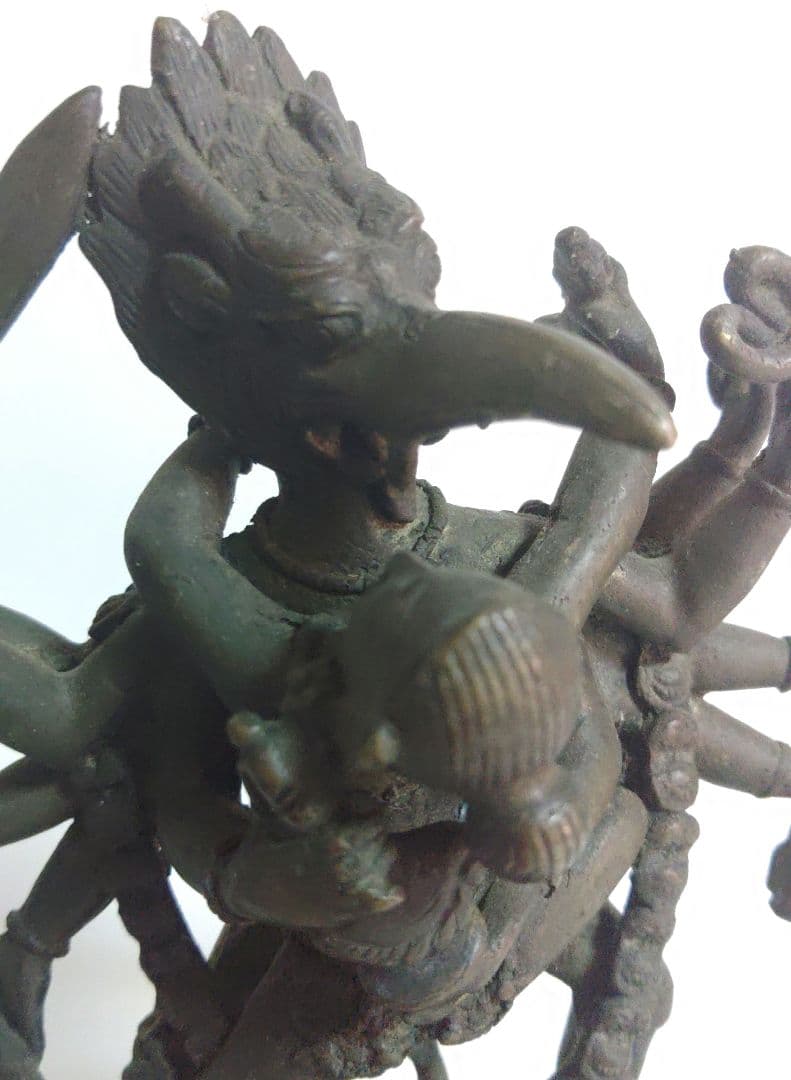 歓喜仏　チベット　仏像　銅製　エ10