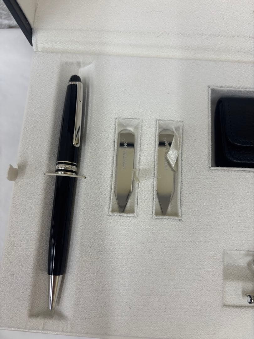 限定品MONT BLANC ボールペン カフスセット　黒 ケース付き