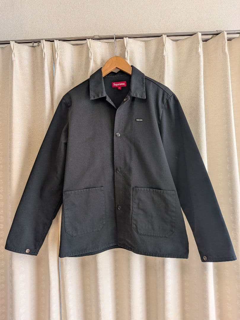 美品 supreme small logo shop jacket Sサイズ 黒