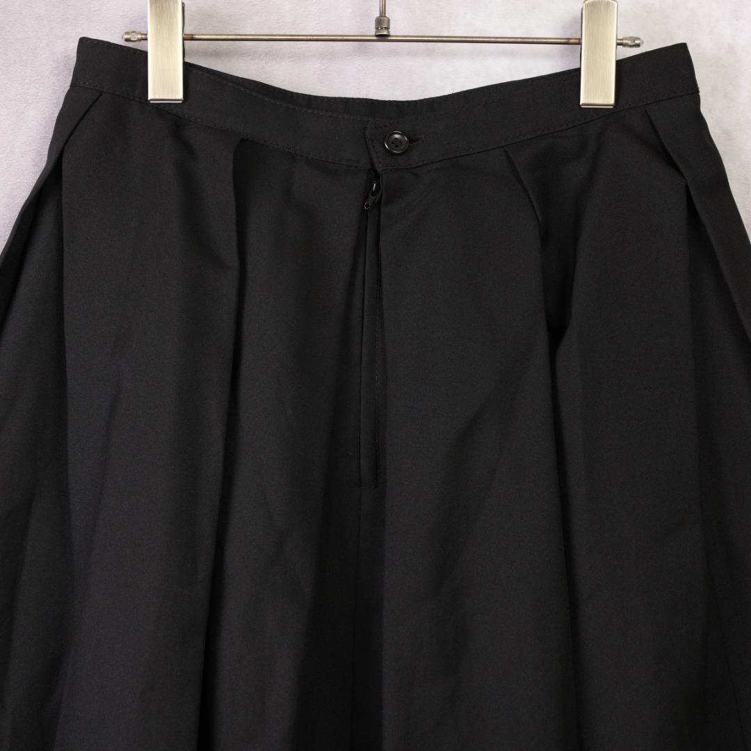 COMME des GARCONS　膝丈タックフレアスカート　ブラック