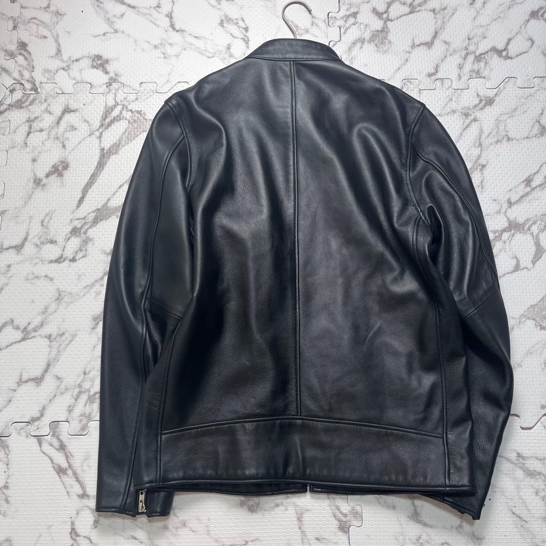 Lサイズ/美品✨schott シングルライダース ラムレザー 羊革　黒