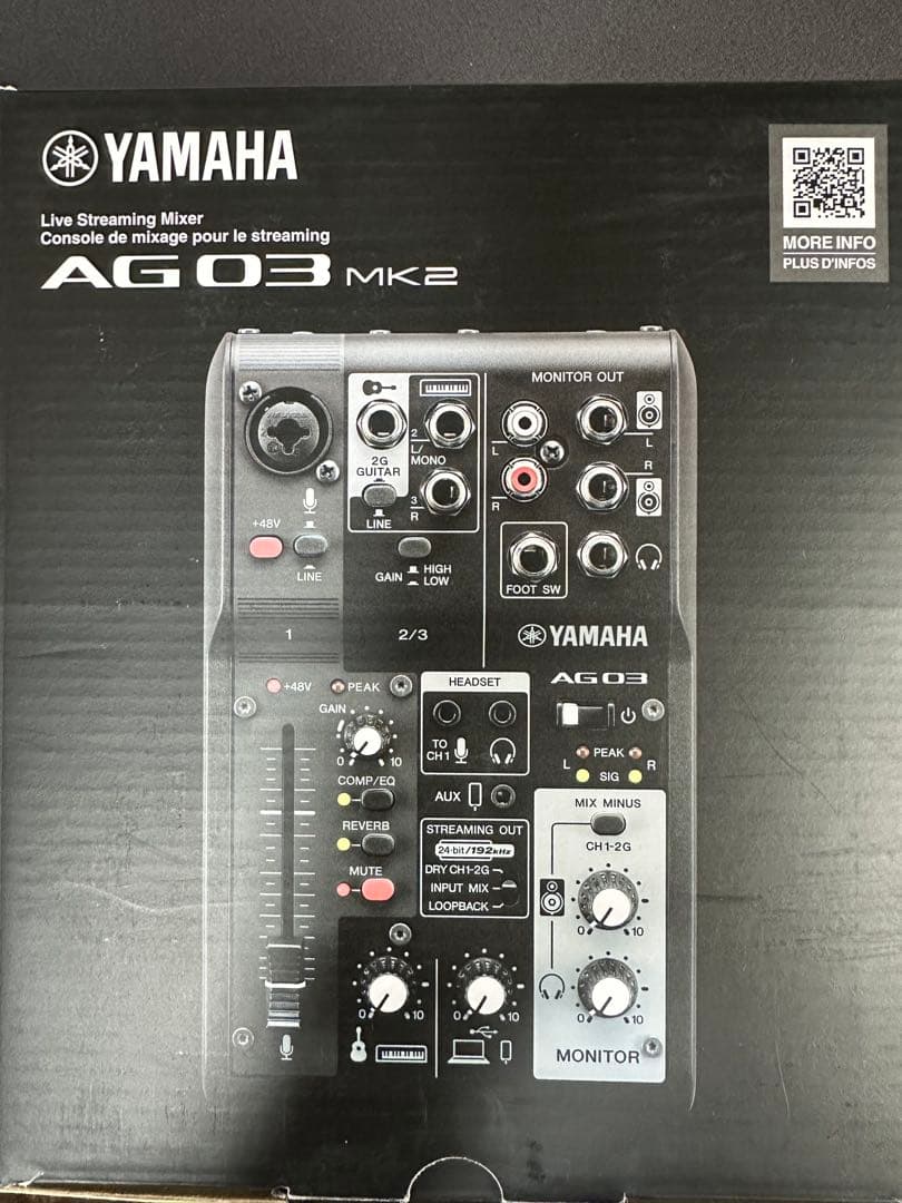 YAMAHA AG03 MK2 ライブストリーミングミキサー ブラック
