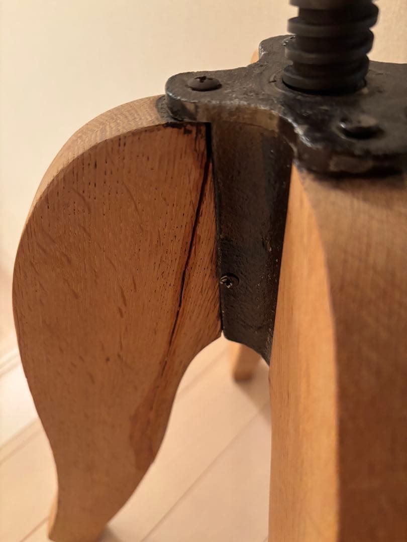 アンティーク　古道具　スツール 高さ調整可能