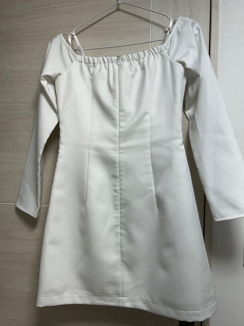 ROBE de FLEURS ローブドフルール ドレス キャバ ミニ 長袖 白