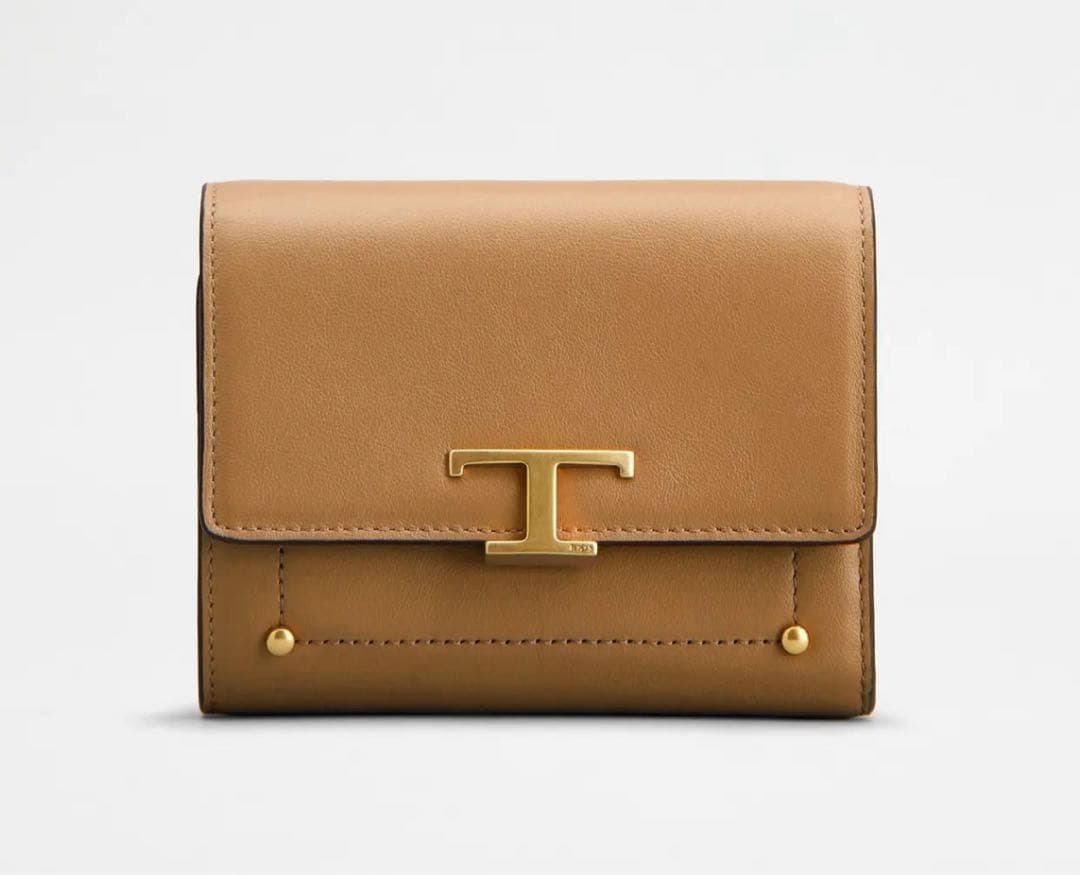 TOD‘S T タイムレス レザー ウォレット　ブラウン