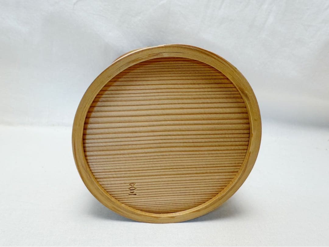 未使用 華道具 木具師 高木又三作 栗山桶 花入 手桶花器 銅落とし 刻印 共箱