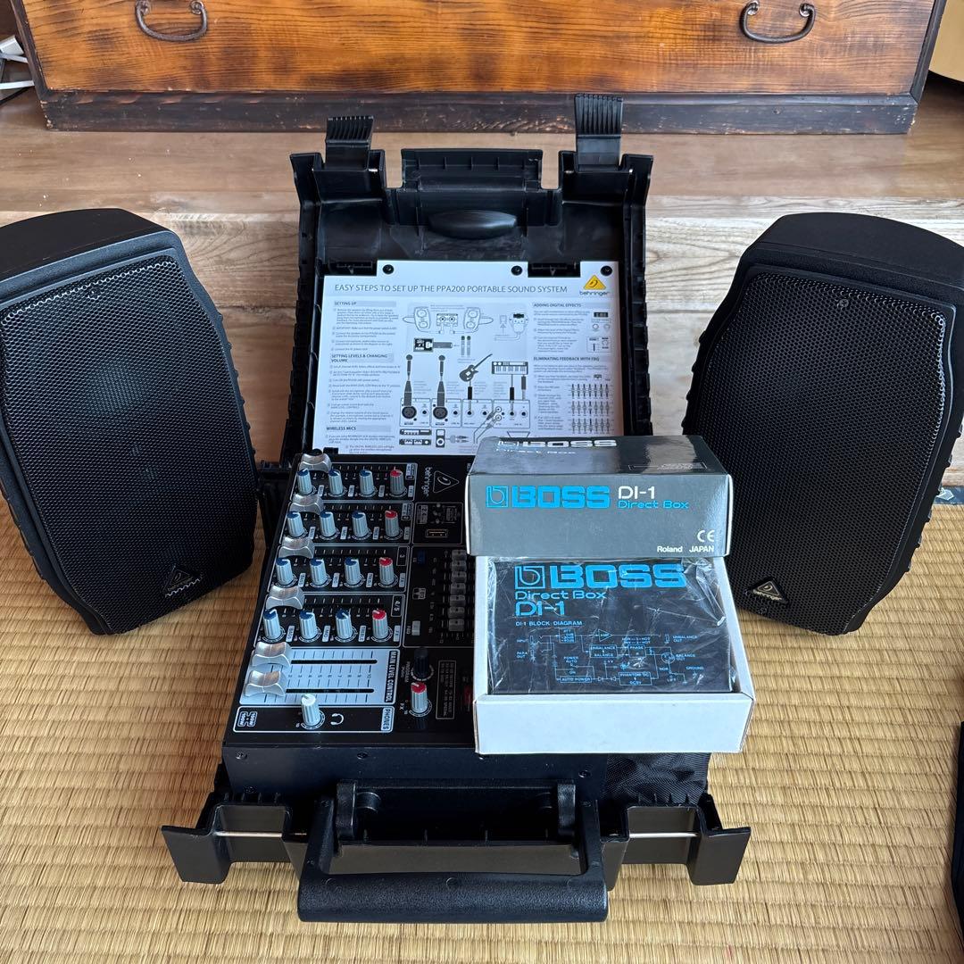 割引！ベリンガーPPA200簡易PA&BOSSダイレクトボックス