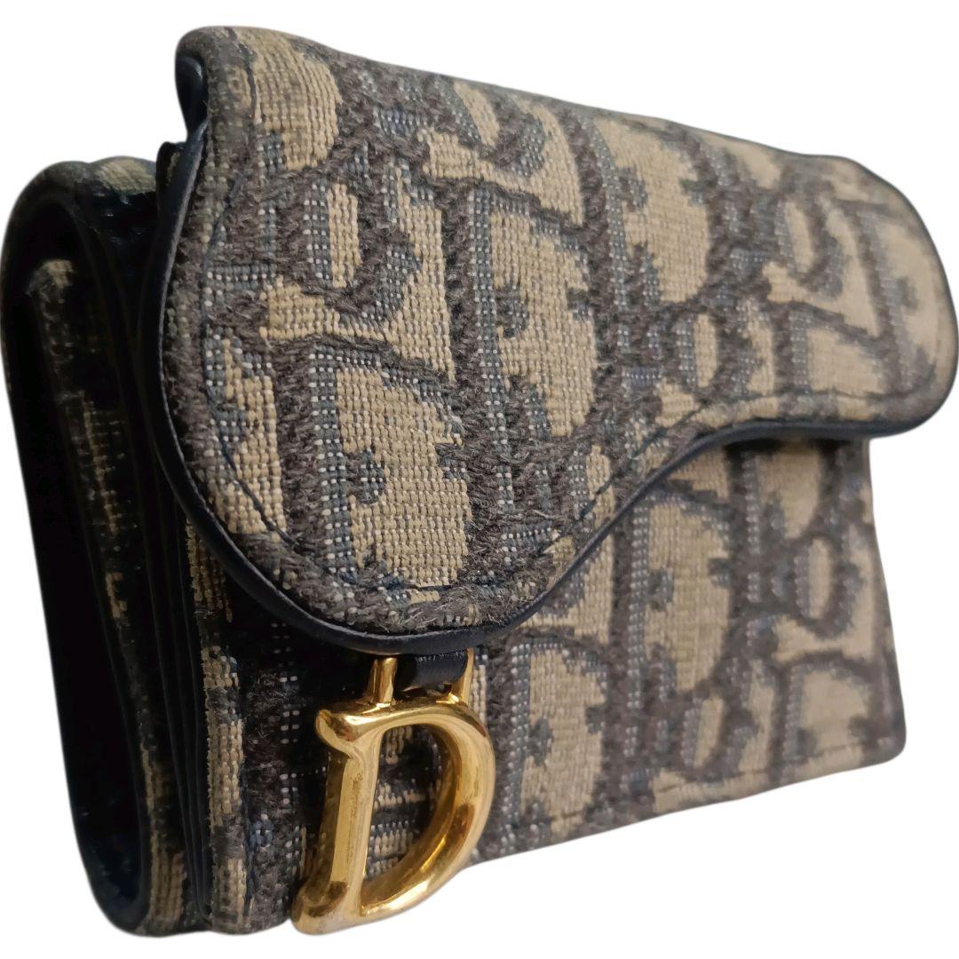 ✨Christian Dior トロッター ジャガードキャンバス レザー 折財布