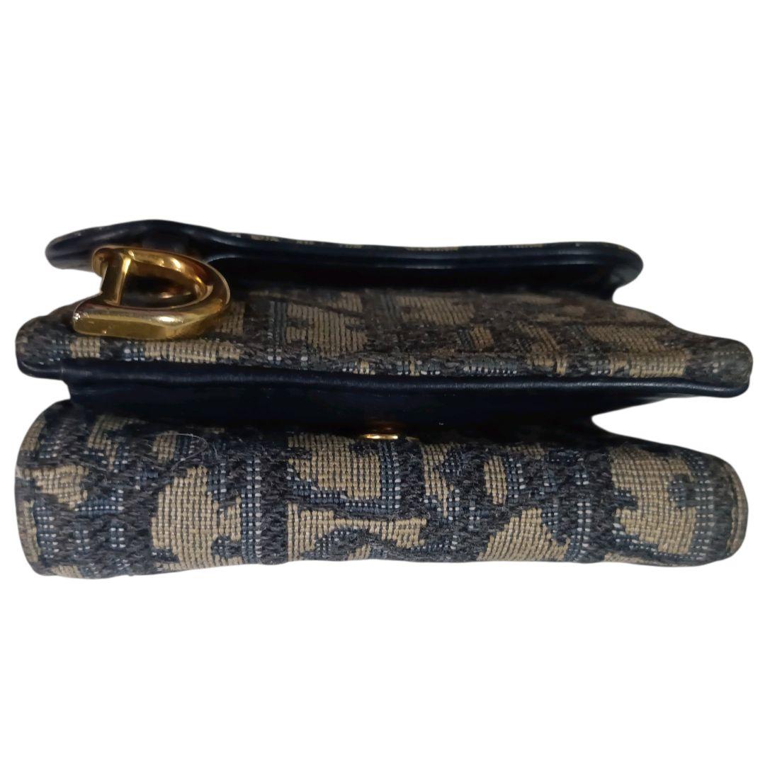 ✨Christian Dior トロッター ジャガードキャンバス レザー 折財布