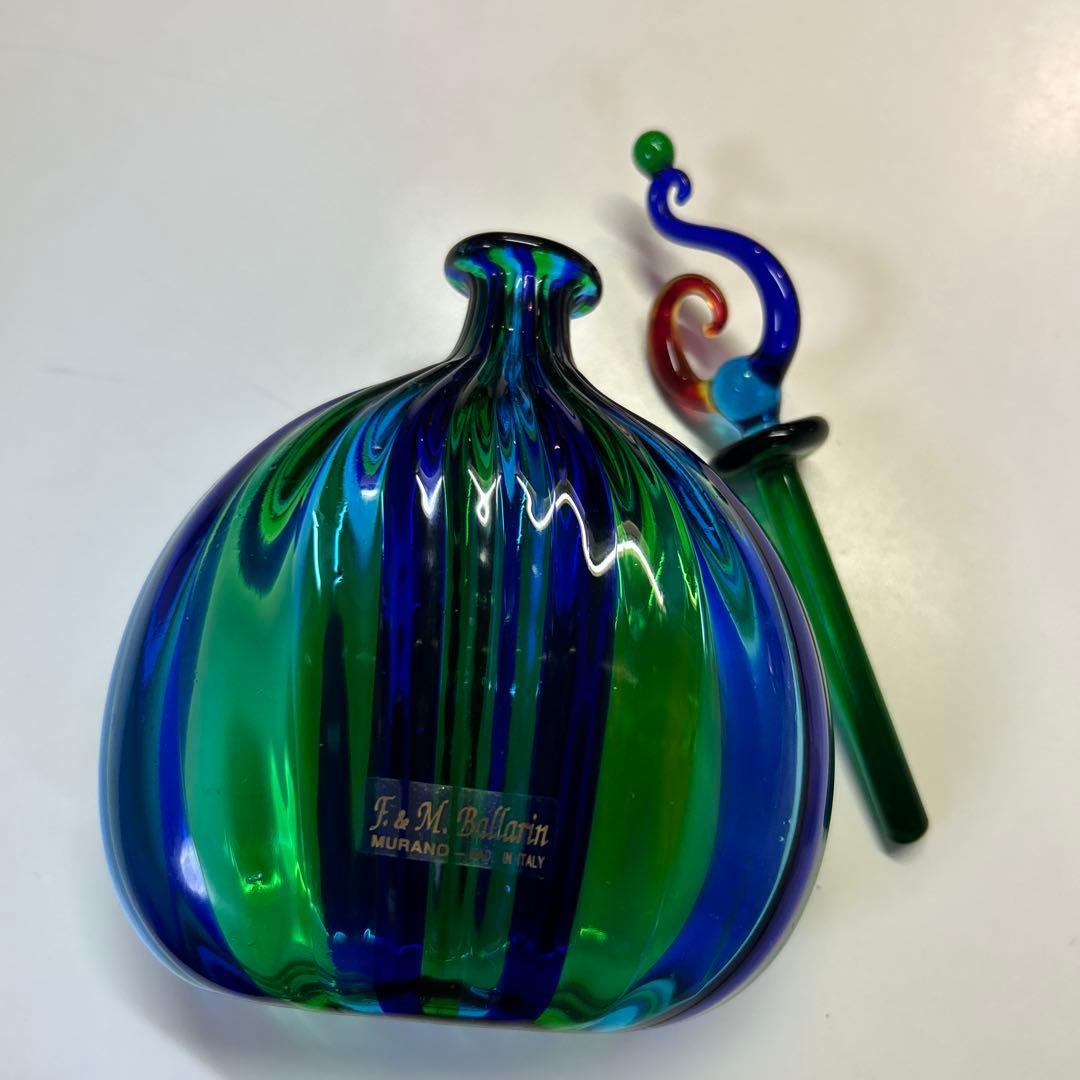 F & M Ballarin ヴェネチアンガラス 香水瓶大　ムラーノ　工芸品