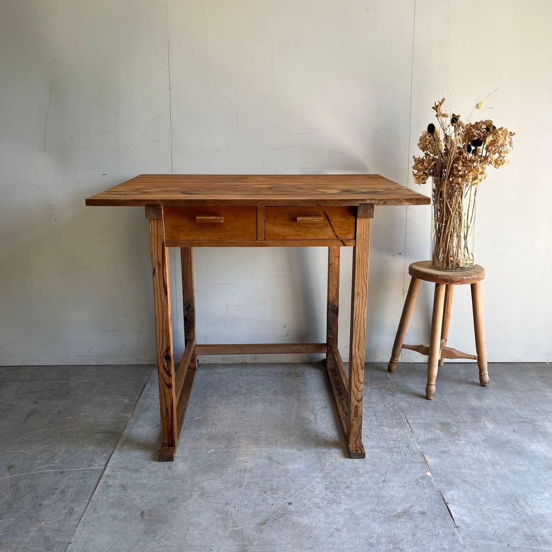 アンティーク 平机 テーブル 無垢材 デスク z484