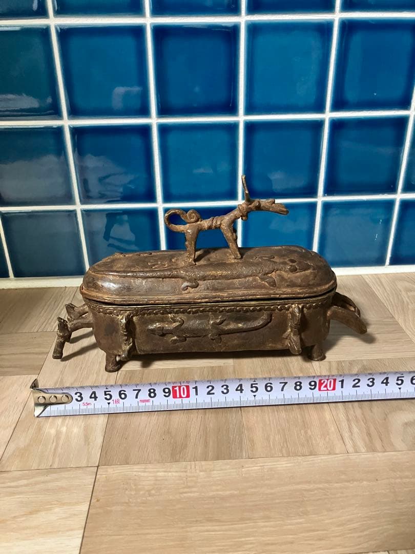 マリ　ドゴン族　金属製　ケース