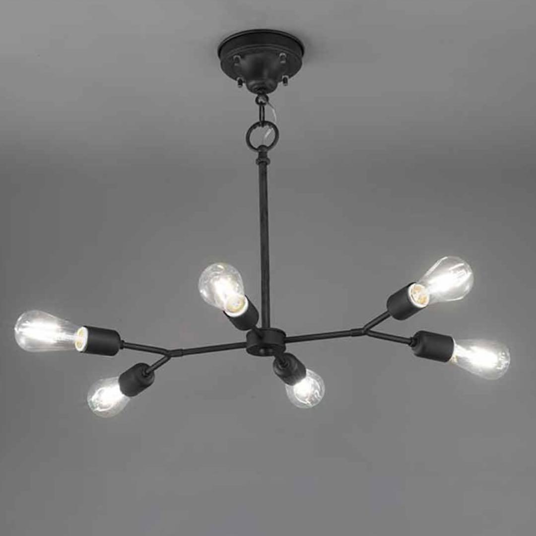 大塚家具【新品】スペイン製 シーリングライト6灯 約8畳用 モダン シャンデリア