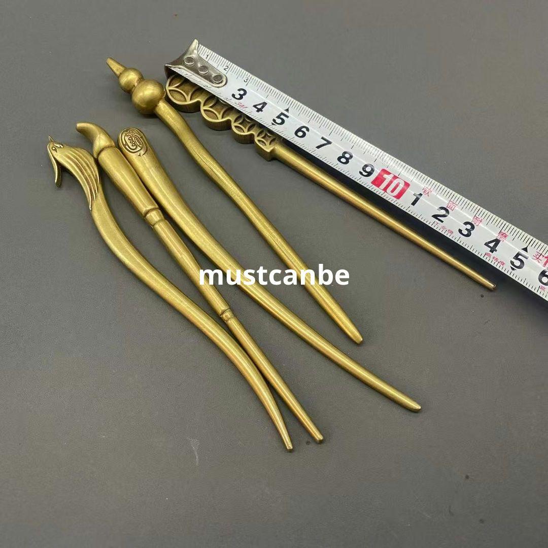 銅 細工 簪 髪飾り 道家結髪 工芸品 置物