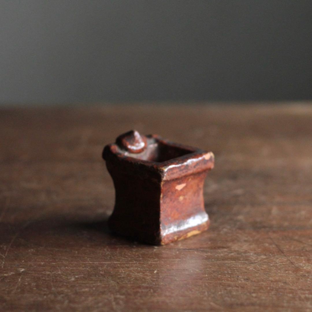 赤楽 一閑人 蓋置 茶道具 利休七種蓋置 古美術 古道具 アンティーク