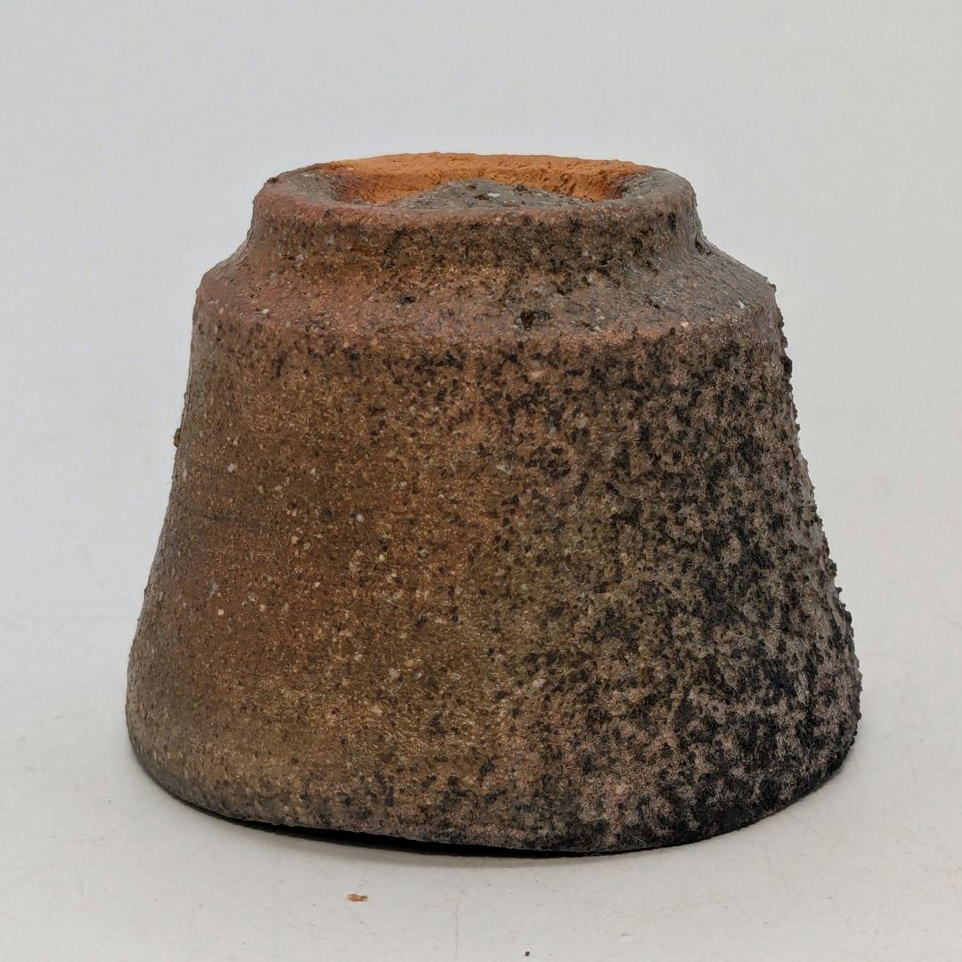 備前市無形文化財 柴岡信義 備前焼 窯変ぐい呑B 共箱共布栞 酒器 酒盃 食器