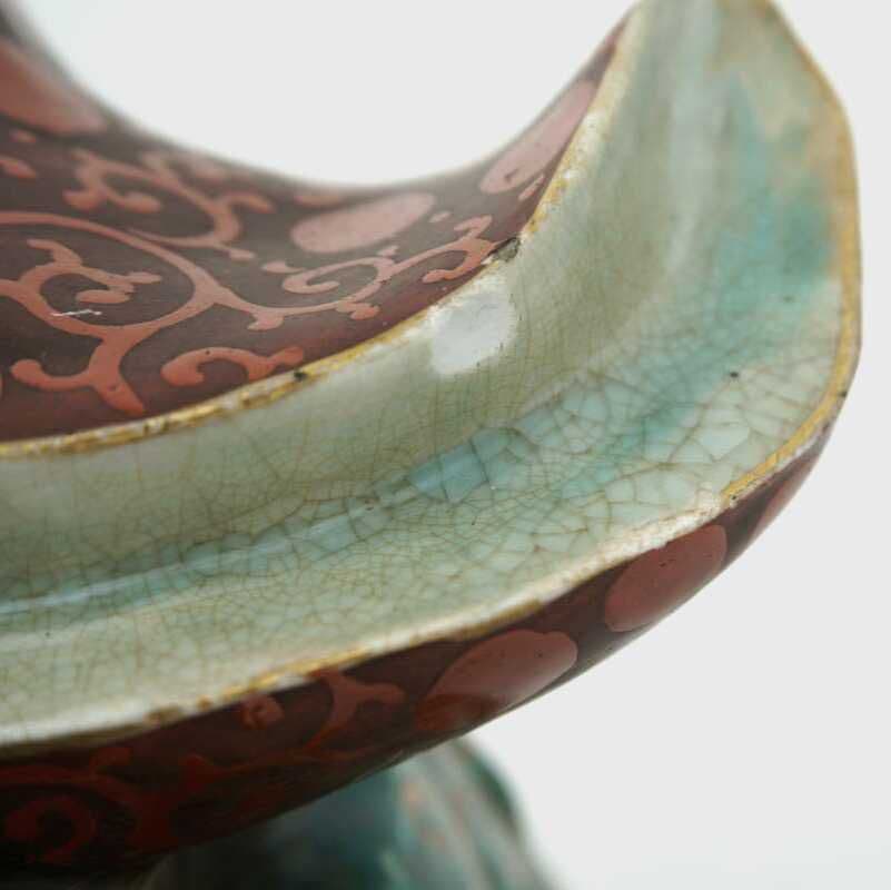 菅原道真公 梅鉢 家紋 天満宮 神紋 陶器 磁器 焼き物 年代物 アンティーク