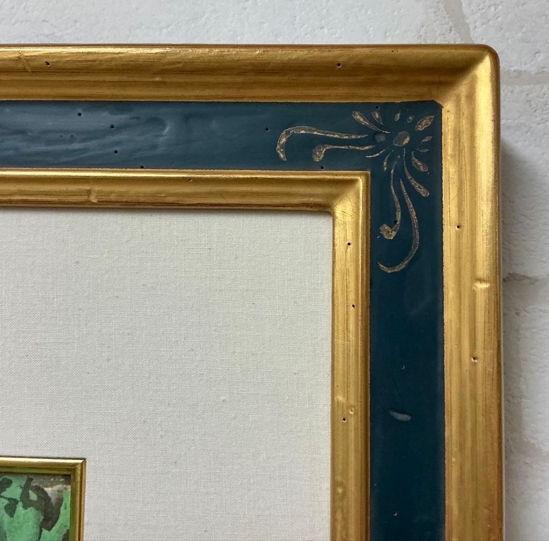 絵画、額縁、版彩画、版画、中川一政、鉄仙花