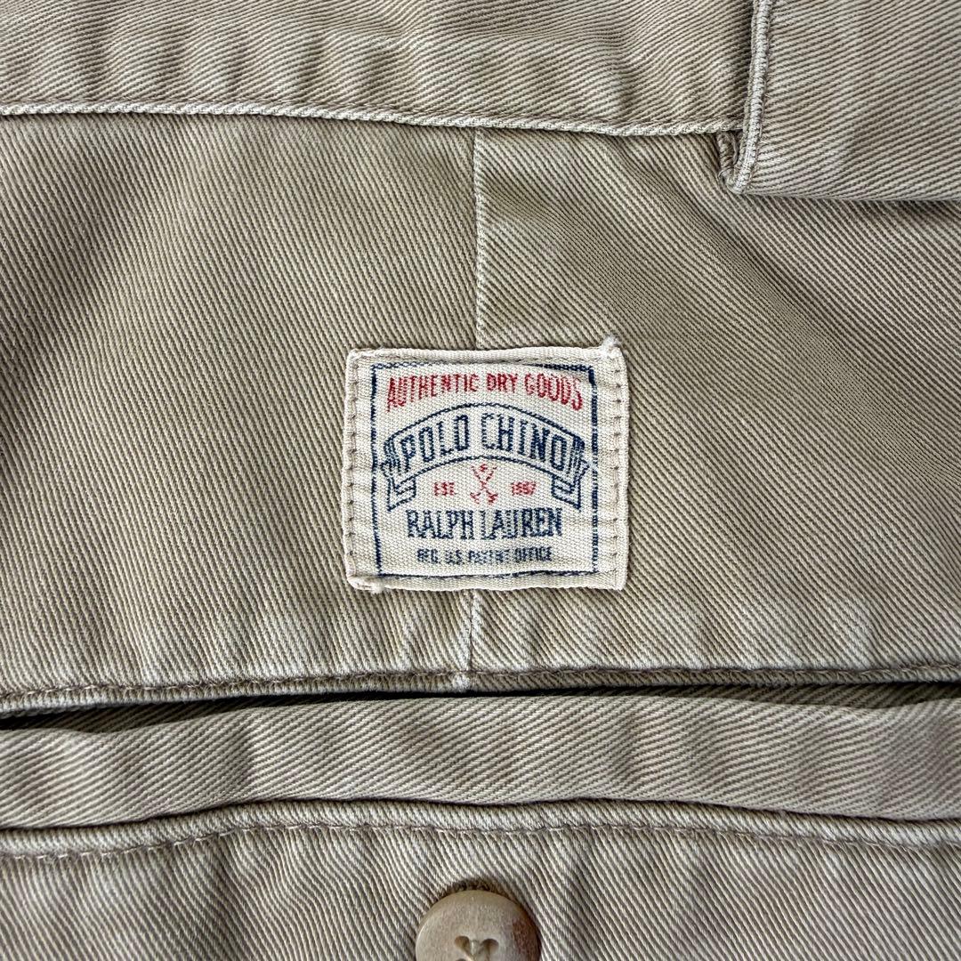 90s USA製 初期タグ ポロラルフローレン ポロチノ チノパン 34×30
