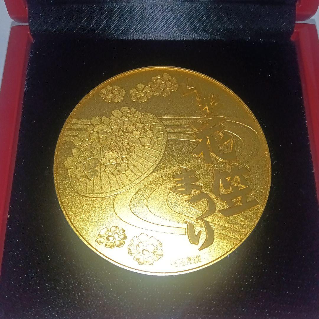 【希少】 七宝章婢　日本の祭りシリーズ　山形　花笠まつり　純銀　記念メダル