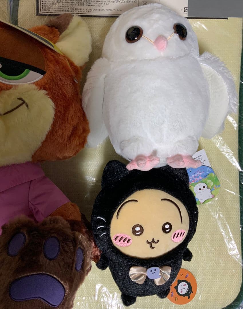 ディズニー　ズートピア2　ニック　ジュディ　ちいかわ　うさぎ　梟　ぬいぐるみ4点