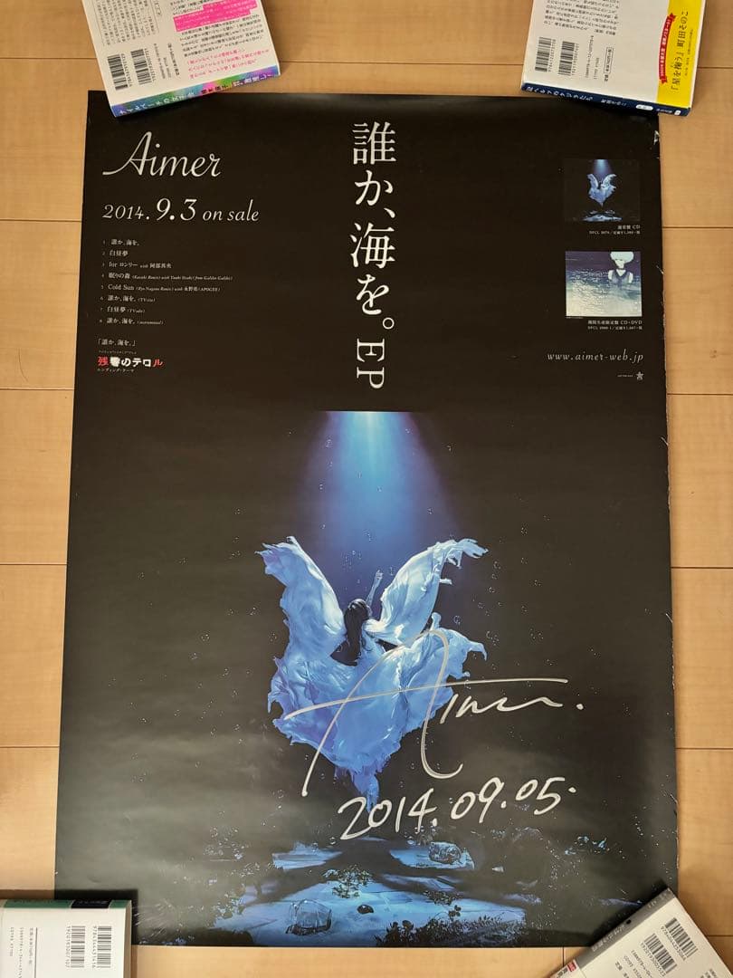 Aimer 「誰か、海を。」 直筆サイン入り ポスター