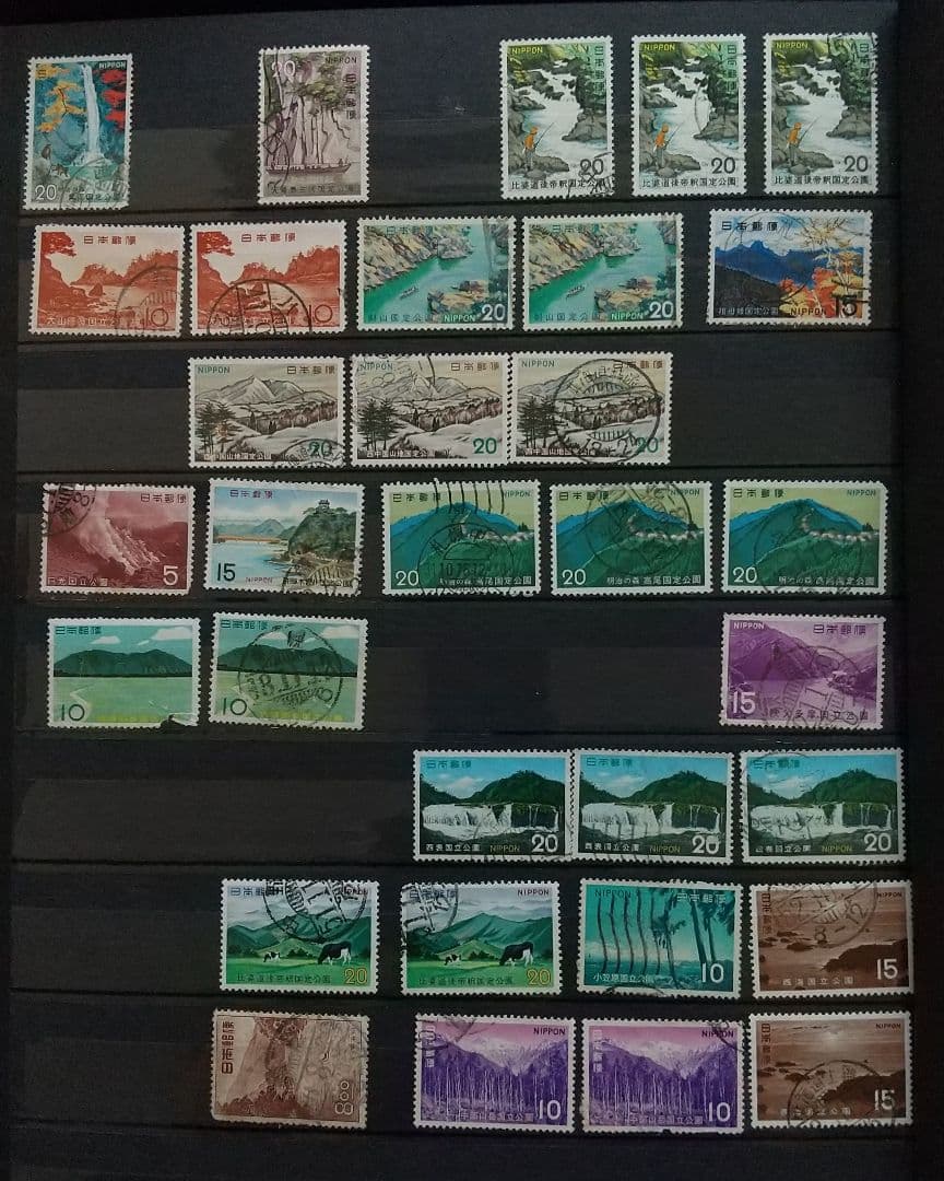 1910年代～1950年代頃多数  厘、銭、円単位 日本の古切手コレクション