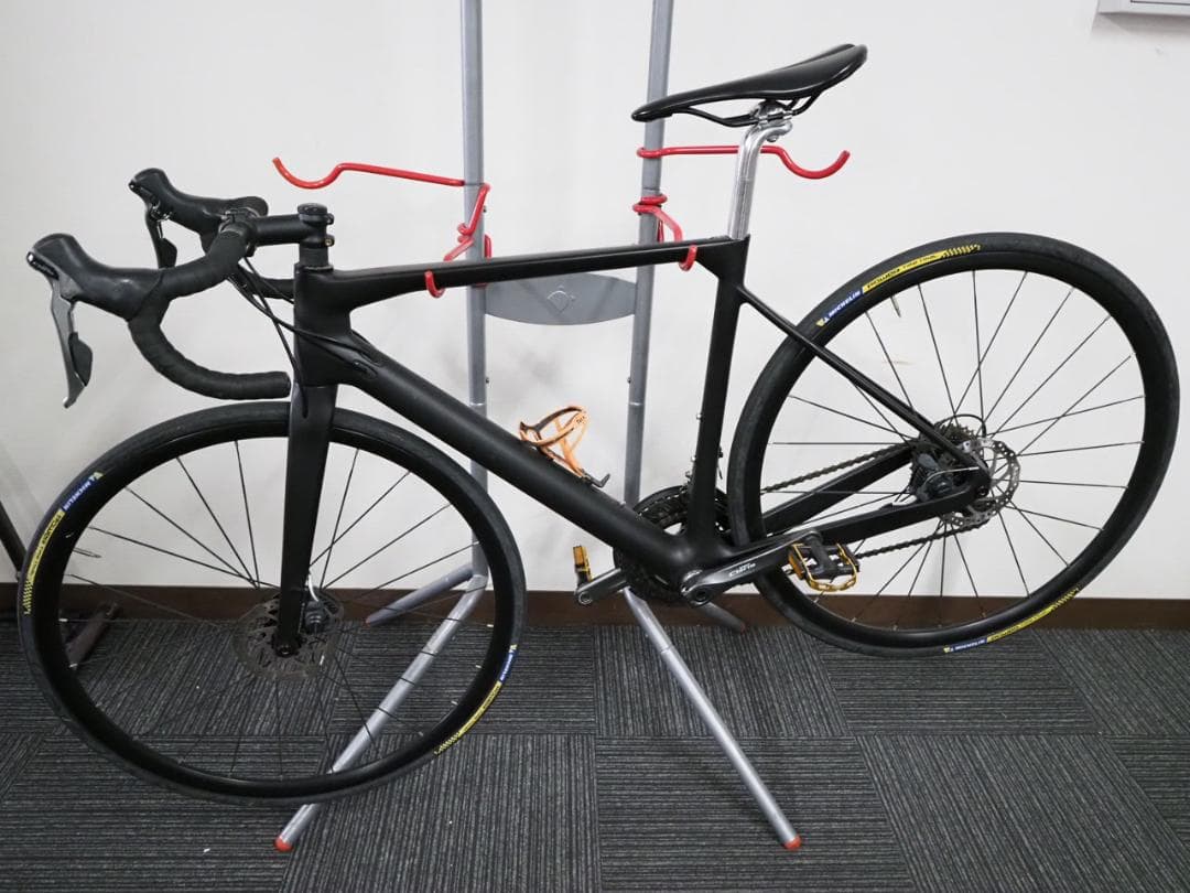 走行50キロ 毘沙 ５号 M カーボンフレーム ディスクブレーキ エアロスポーク